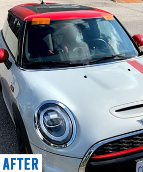 mini cooper s need windshield replace after by Ram Auto Glass of Richmond Hill